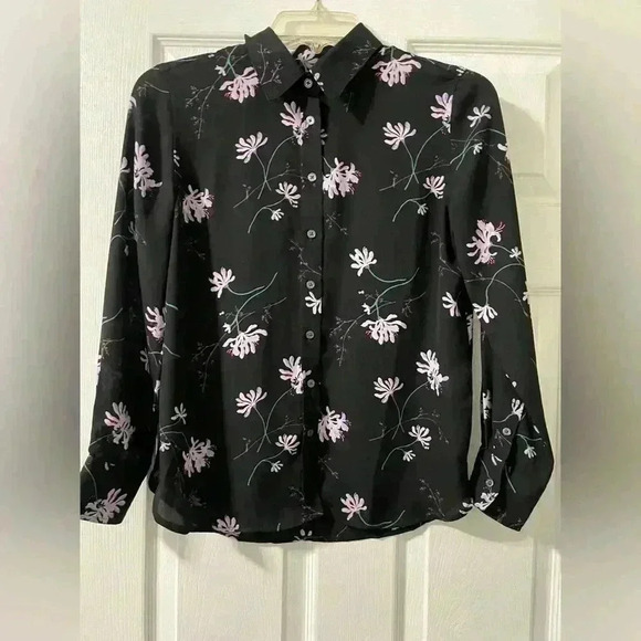 Banana Republic Dillon Classic Floral Button Down Blouse A93 - Picture 1 of 9